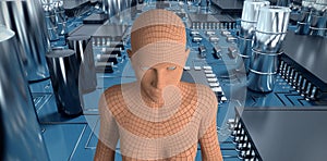 Composite image of composite image of brown 3d female