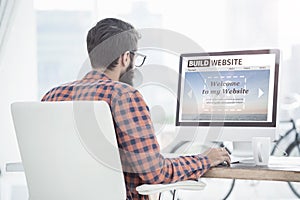 Composite image of composite image of build website interface