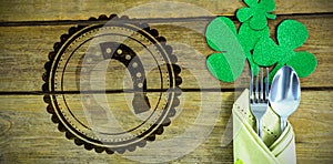 Composite image of composite image of st patrick day horseshoe symbol