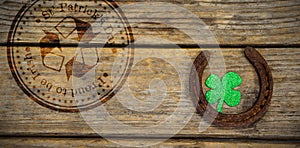 Composite image of composite image of st patrick day with recycling symbol