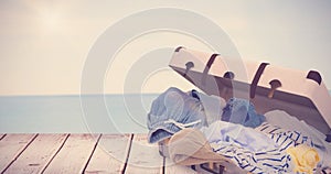 Composite image of composite image of unfolded clothes