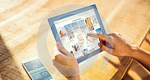 Composite image of composite image of website page