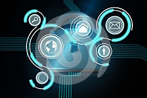 Composite image of computer applications