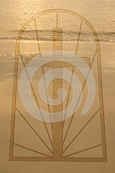 Composite image of cross