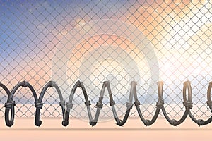 Composite image of curled wire against white background 3d