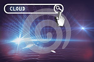 Composite image of a cursor on white background