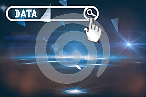 Composite image of a cursor on white background