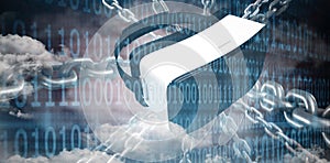 Composite image of 3d image of silver chain