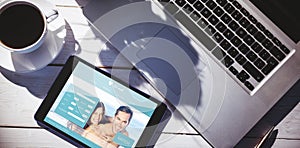 Composite image of dating website