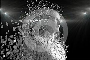 Composite image of digital body in 3d