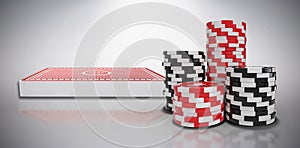 Composite image of digital composite image of gambling chips