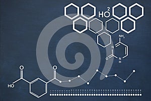 Composite image of digital image of chemical structure