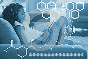 Composite image of digital image of chemical structure