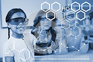 Composite image of digital image of chemical structure