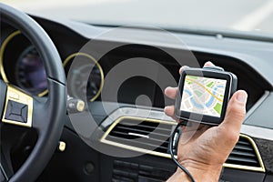 Composite image of digital image of map