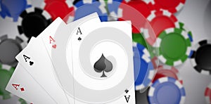 Composite image of digital image playing cards