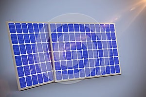 Composite image of digitally generated image of 3d solar equipment