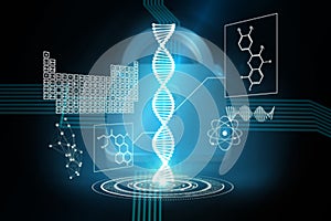 Composite image of dna helix interface