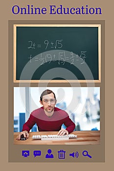 Composite image of e-learning interface