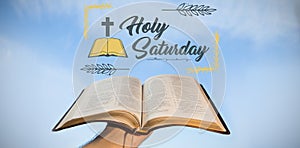 Composite image of easter message