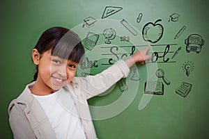 Composite image of education doodles