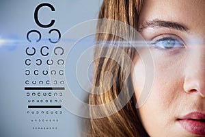 Composite image of eye test