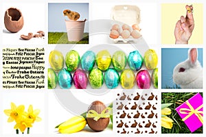 Composite image of fingers as easter bunny