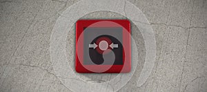 Composite image of fire alarm switch