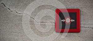 Composite image of fire alarm switch