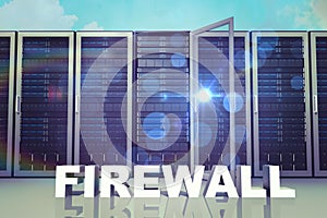 Composite image of firewall