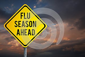 Composite image of flu season ahead