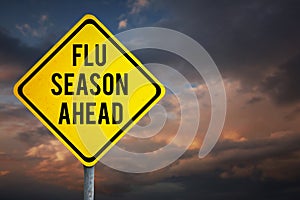 Composite image of flu season ahead photo