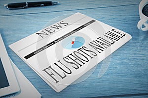 Composite image of flu shot