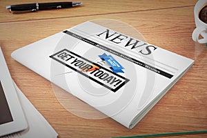 Composite image of flu shot message