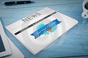 Composite image of flu shot message