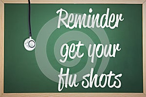 Composite image of flu shot reminder photo