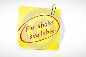 Composite image of flu shots available