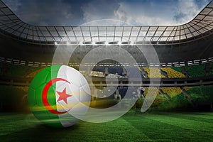 Composite image of football in algeria colours