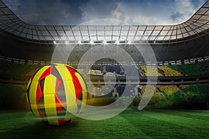 Composite image of football in belgian colours