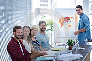 Composite image of futuristic interface with the world map