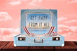 Composite image of get away from it all