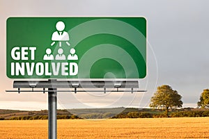 Composite image of get involved