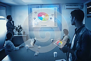 Composite image of global business interface