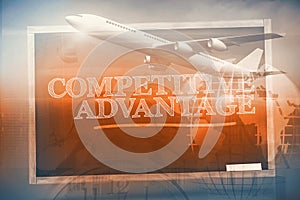 Composite image of graphic airplane