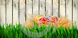 Composite image of grass growing outdoors