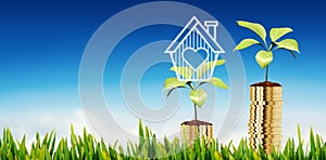 Composite image of grass growing outdoors