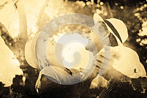 Composite image of grey background