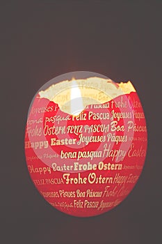 A Composite image of happy easter in different languages