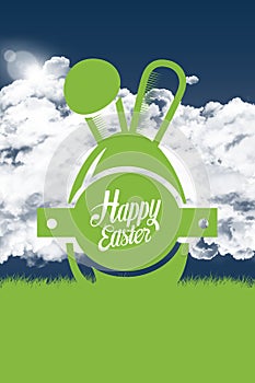Composite image of happy easter graphic