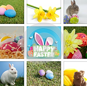 Composite image of happy easter graphic